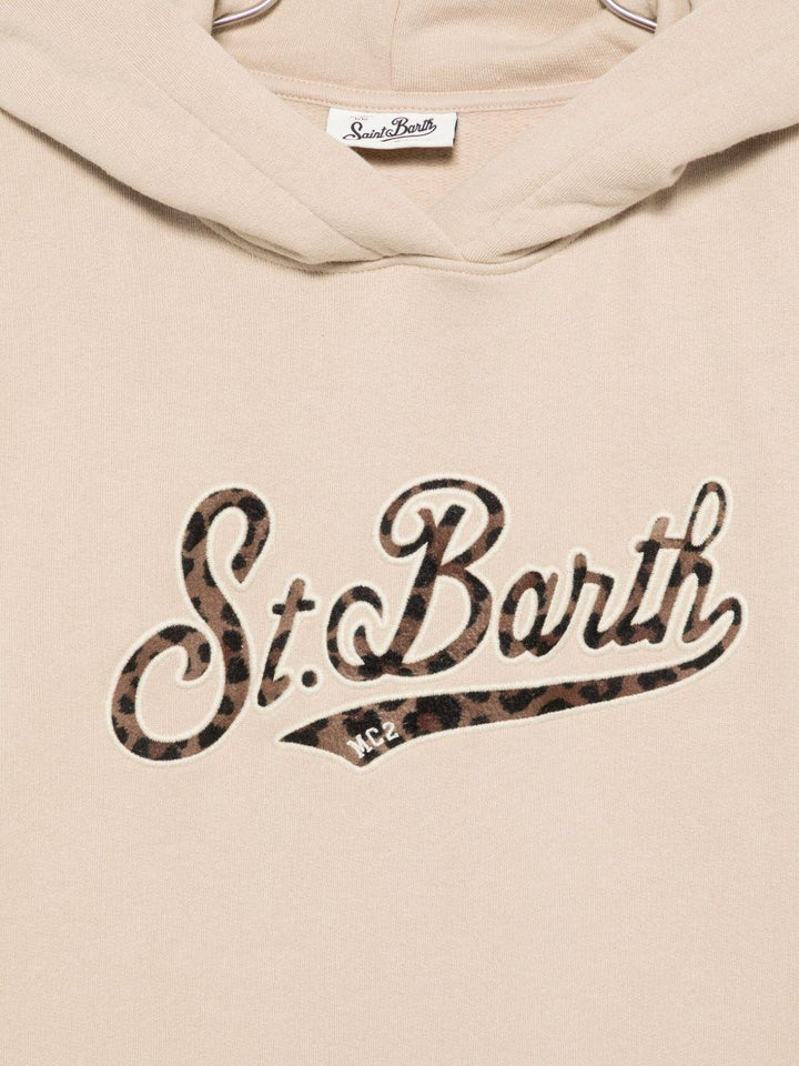 Felpa beige per bambina MIND004 01071I MC2 Saint Barth Kids 