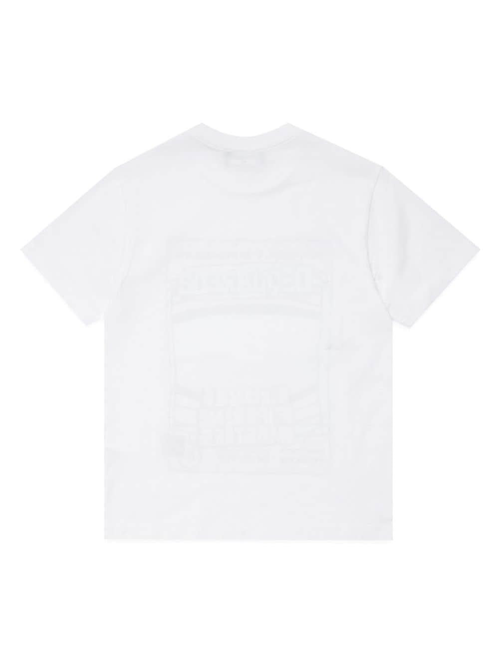 White t-shirt for boys with print