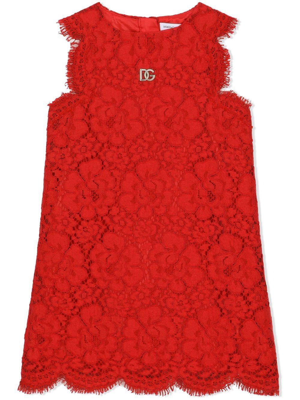 Abito rosso per bambina L53DL5FLM8Z R2254 Dolce & Gabbana Kids 