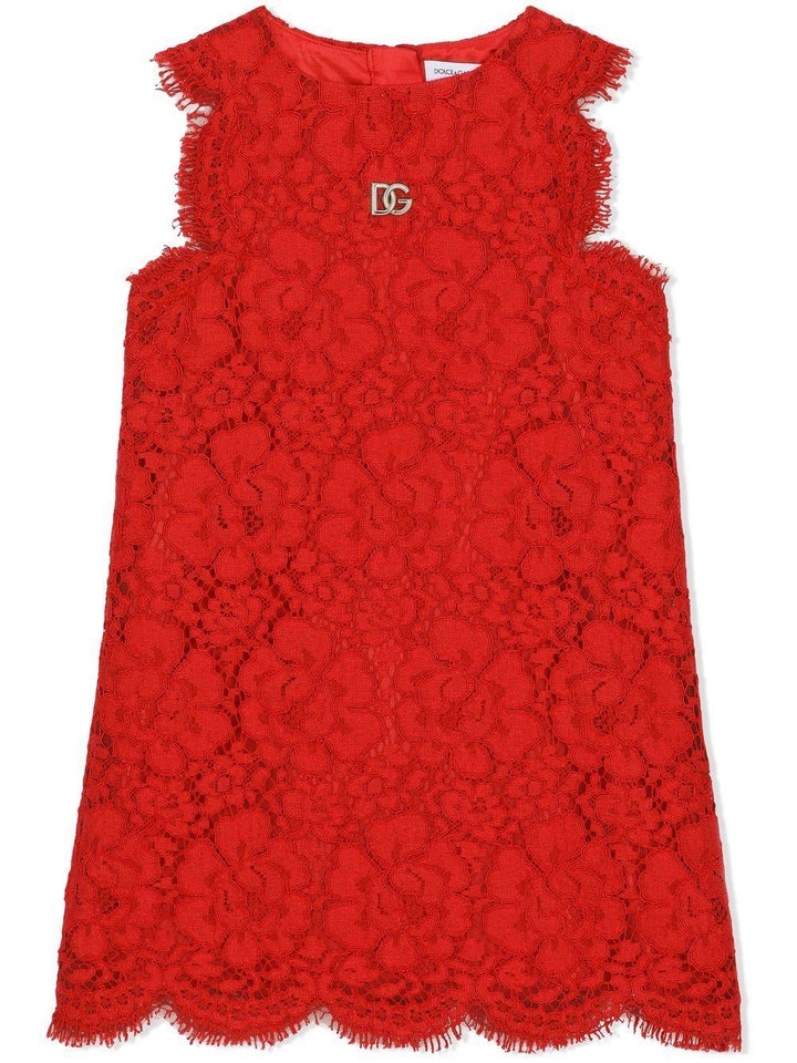 Abito rosso per bambina L53DL5FLM8Z R2254 Dolce & Gabbana Kids 