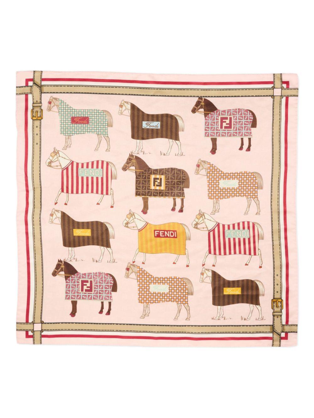Sciarpa rosa chiaro/multicolore JFQ044AWF8 F1VHK Fendi Kids 