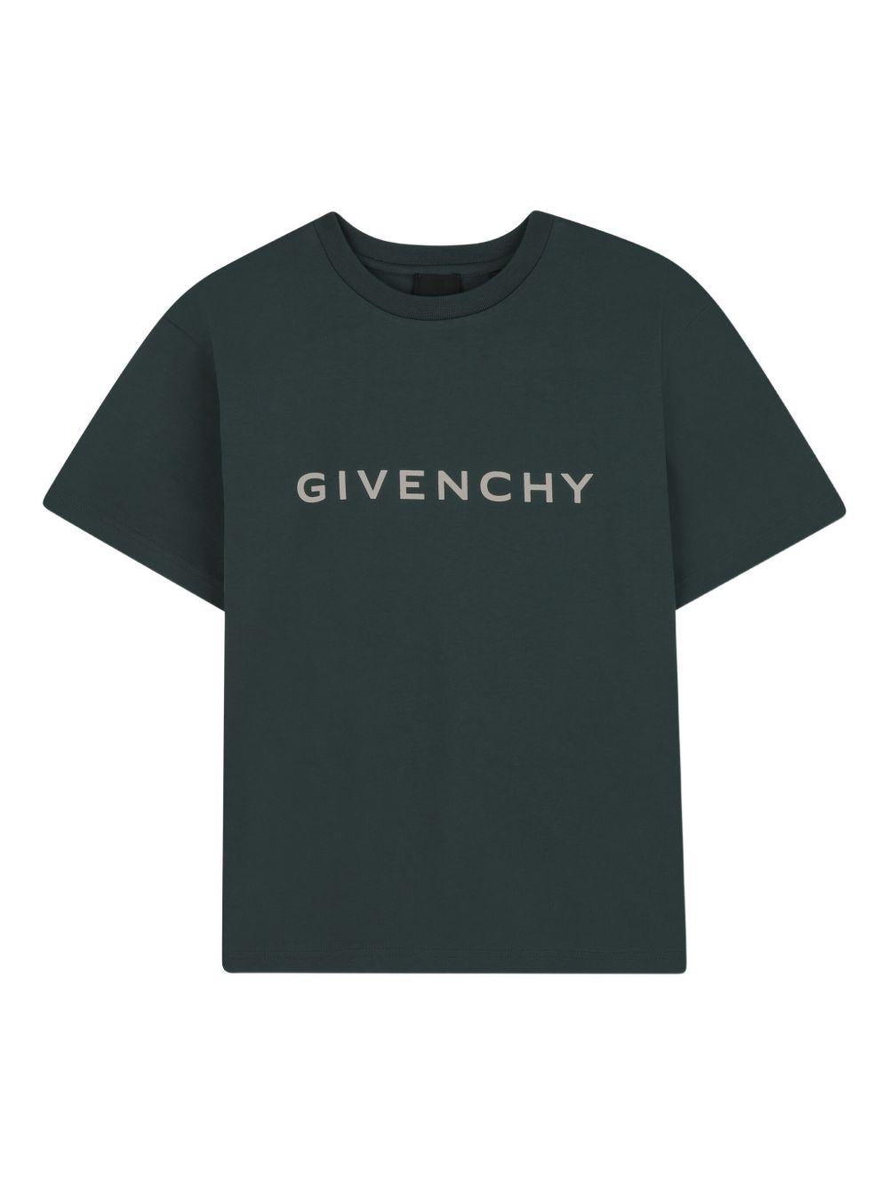 T-shirt verde scuro per bambino H30952 672 Givenchy Kids 