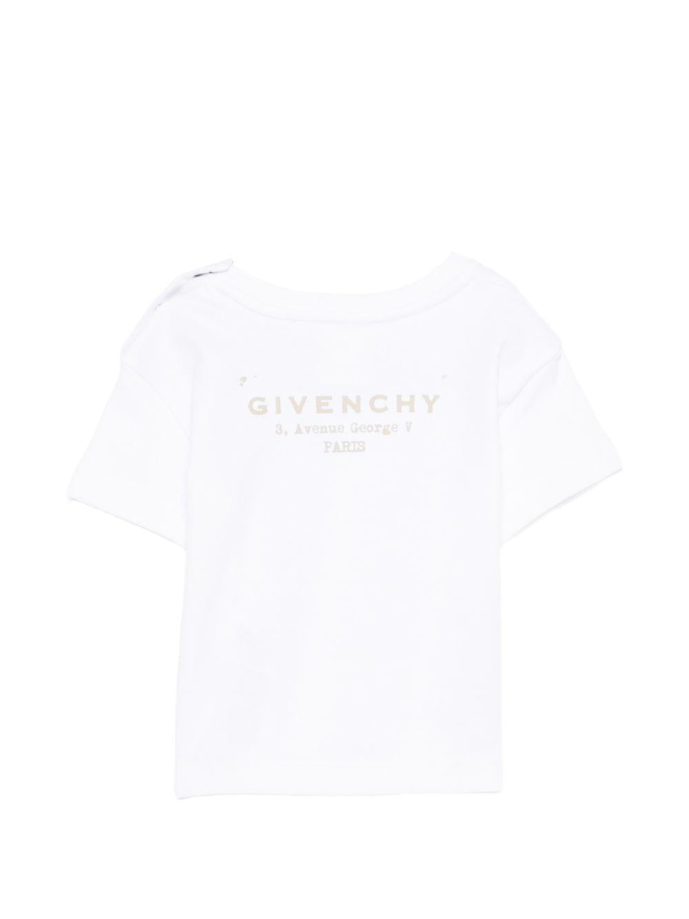 T-shirt bianco per neonato H31184 10P Givenchy Kids 