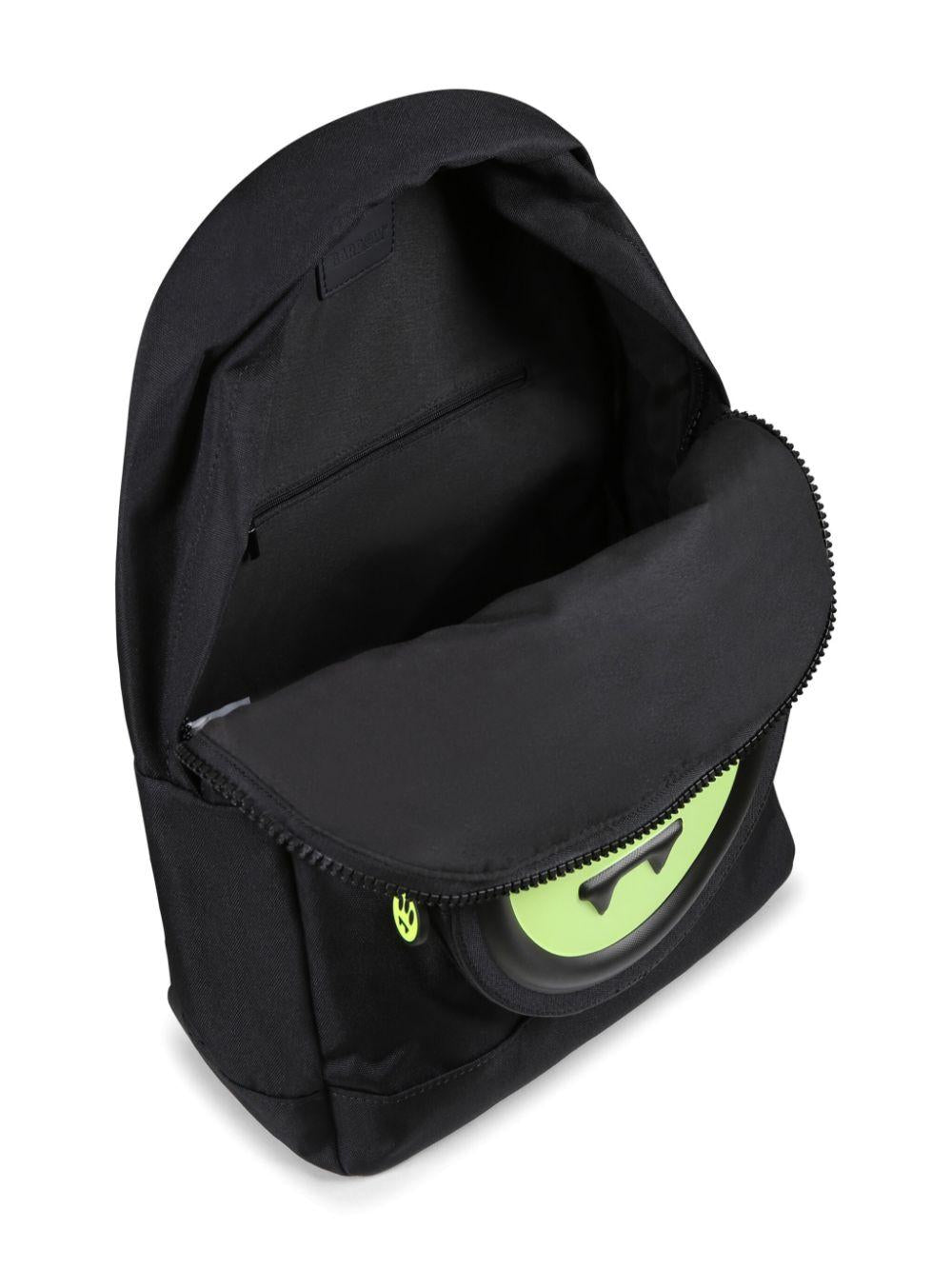 Black backpack with logo