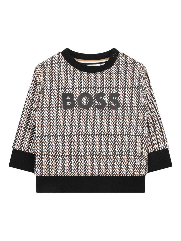 Felpa grigio/marrone per neonato J52462 09B Boss Kids 