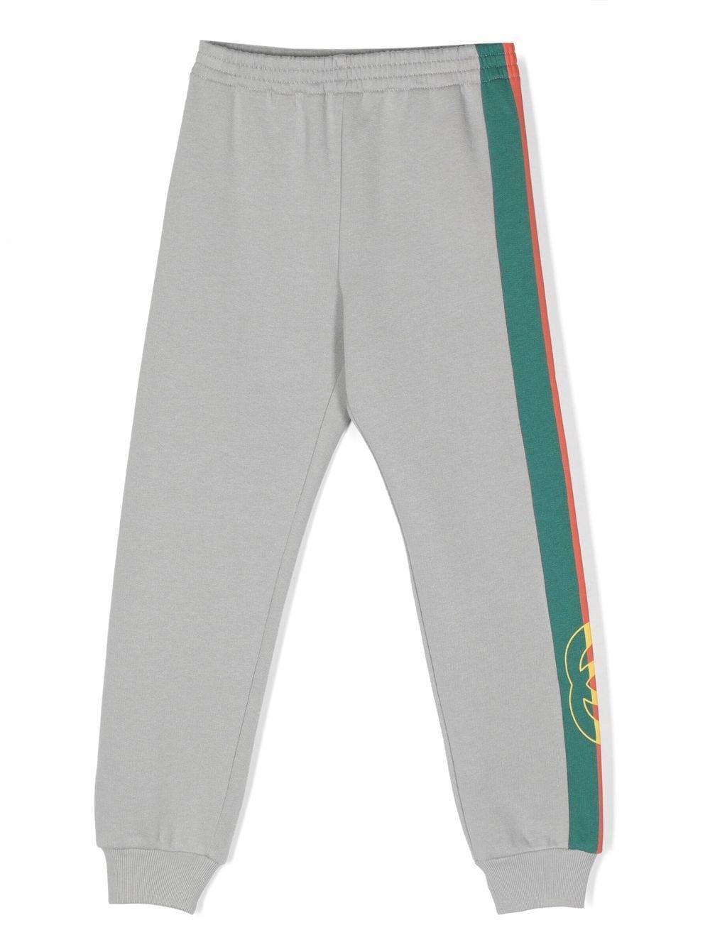 Pantalone grigio per bambino con logo