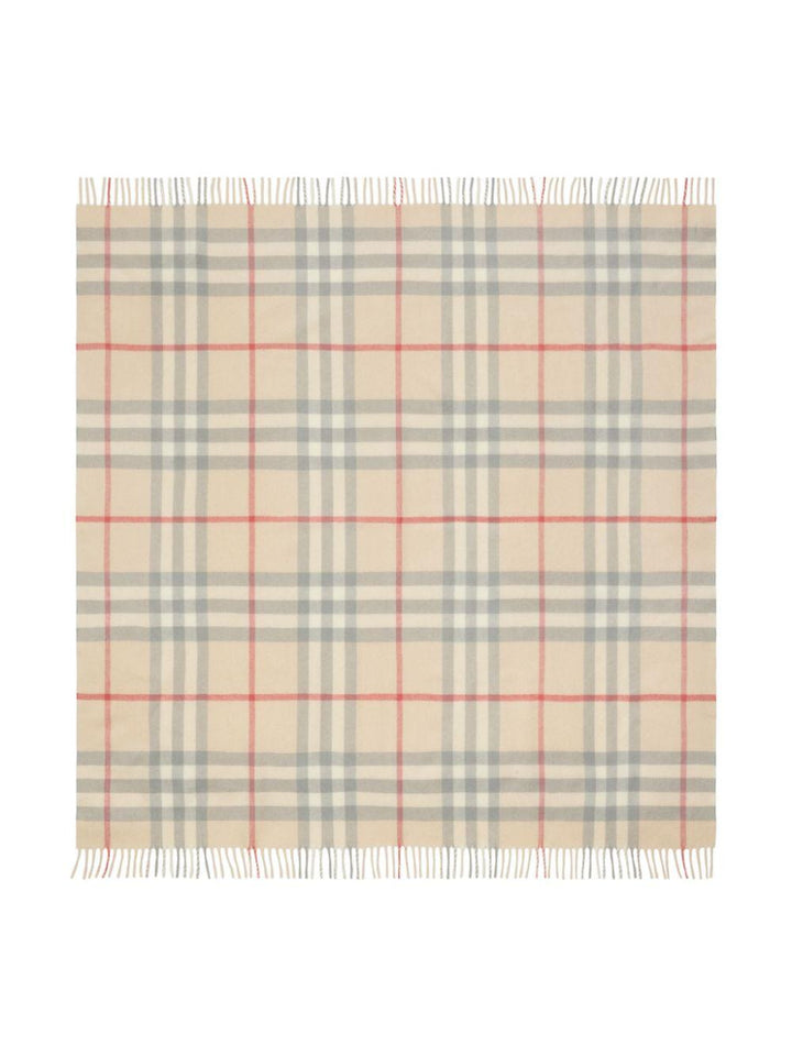 Coperta beige motivo quadri per neonato 8089654 A2205 Burberry Kids 