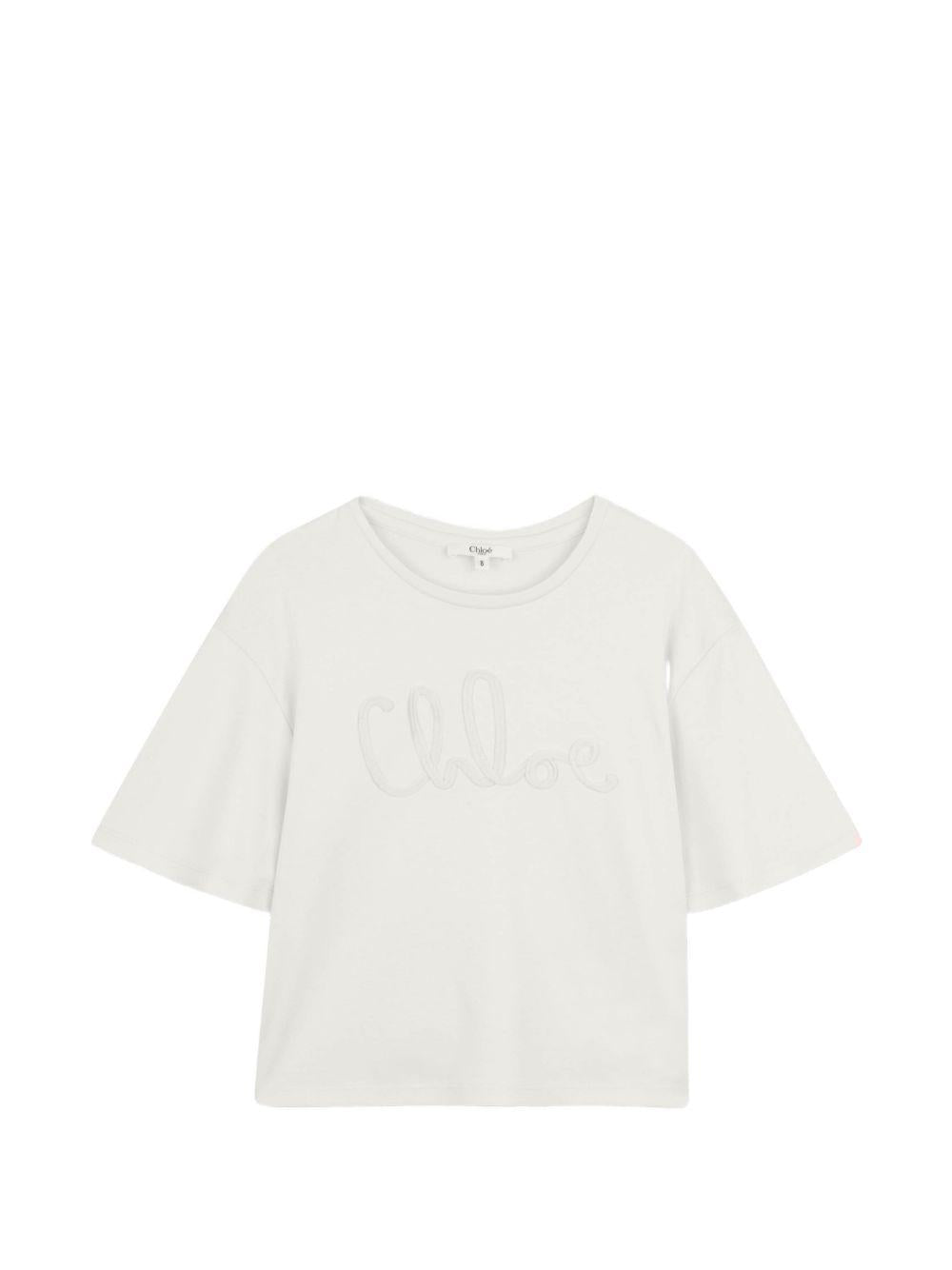 T-shirt bianco sporco per bambina C20858 117 Chloe 