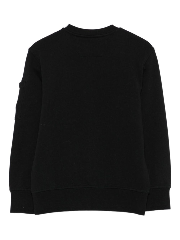 Felpa nera per bambino CMF00XLCA76 60100 C.P Company Kids 