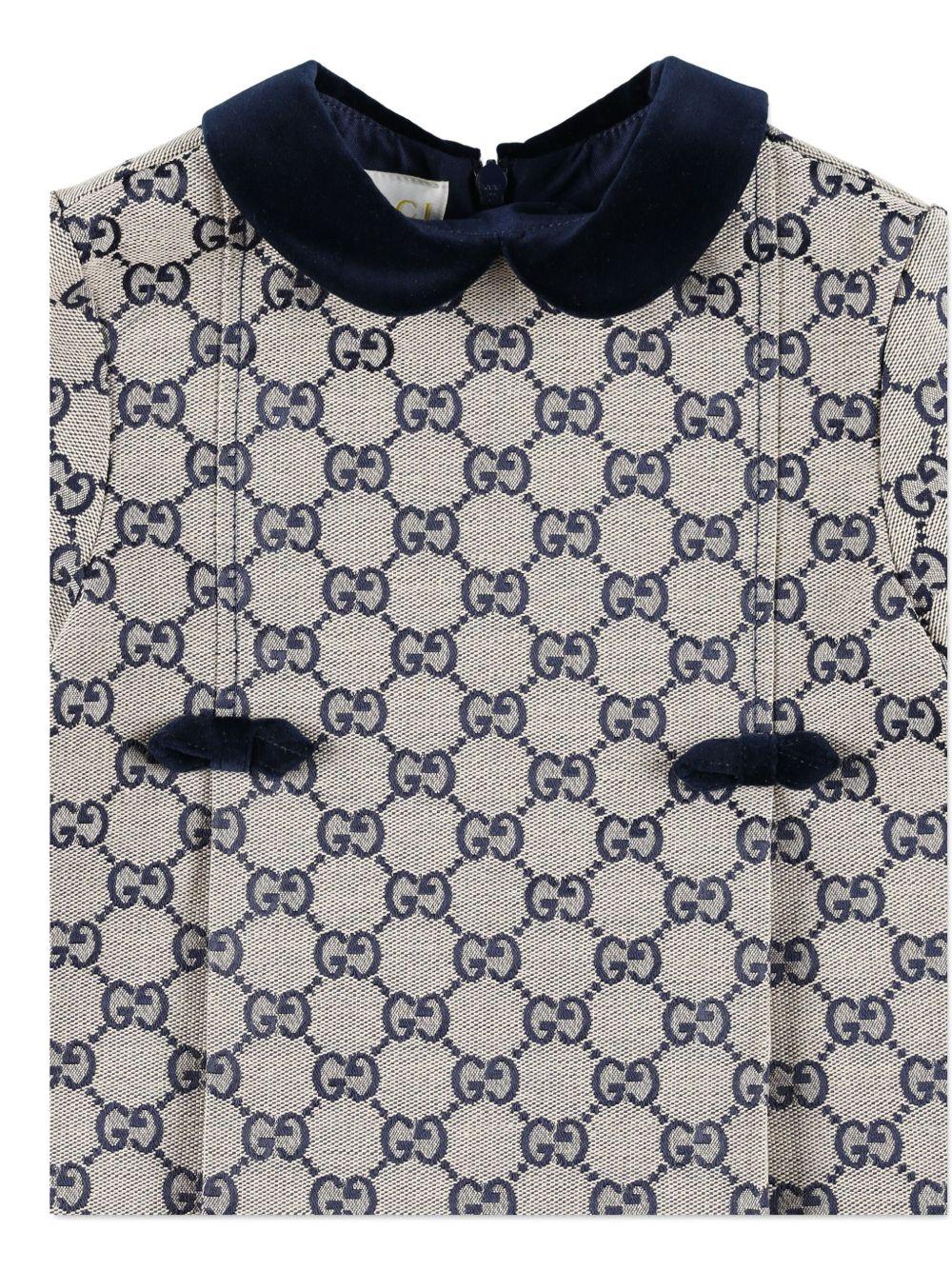 Abito grigio/blu per neonata 828494XWA2M 9118 Gucci Kids 