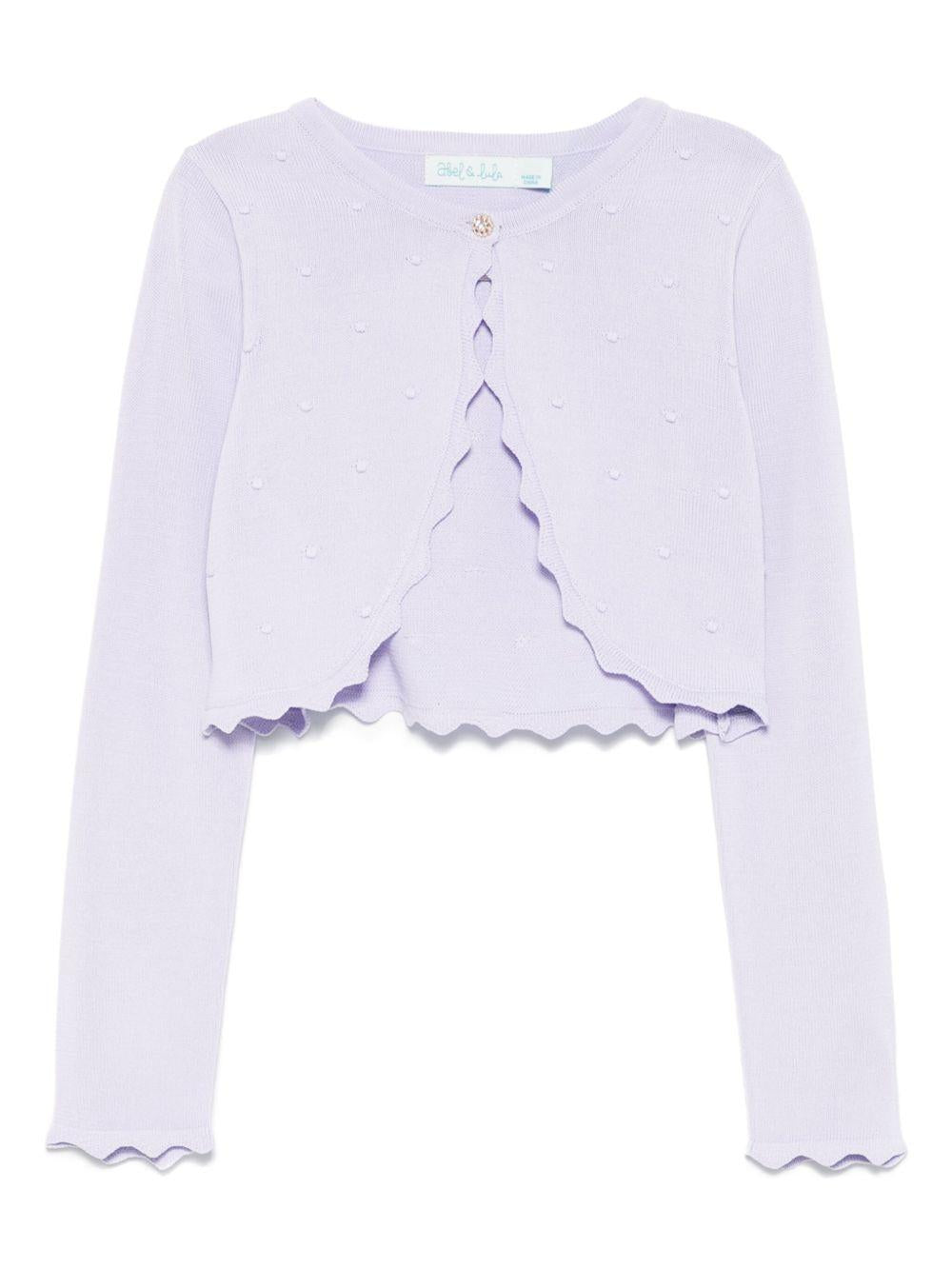 Cardigan viola lilla per bambina