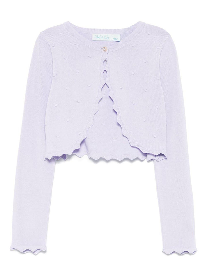 Cardigan viola lilla per bambina