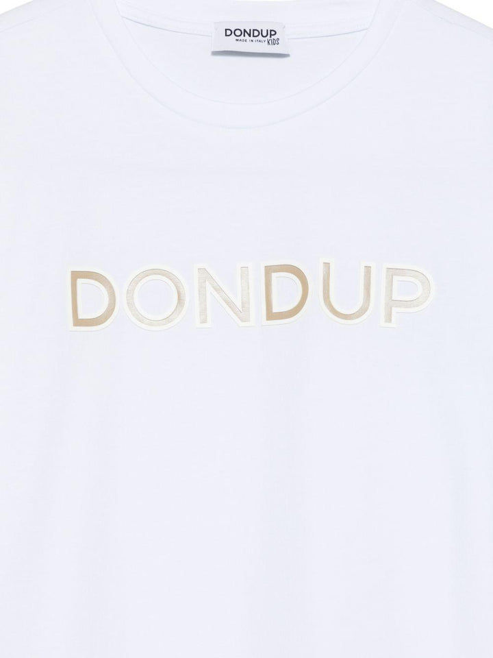 T-shirt bianco ottico DMTS0520JE017 B000 Dondup Kids 