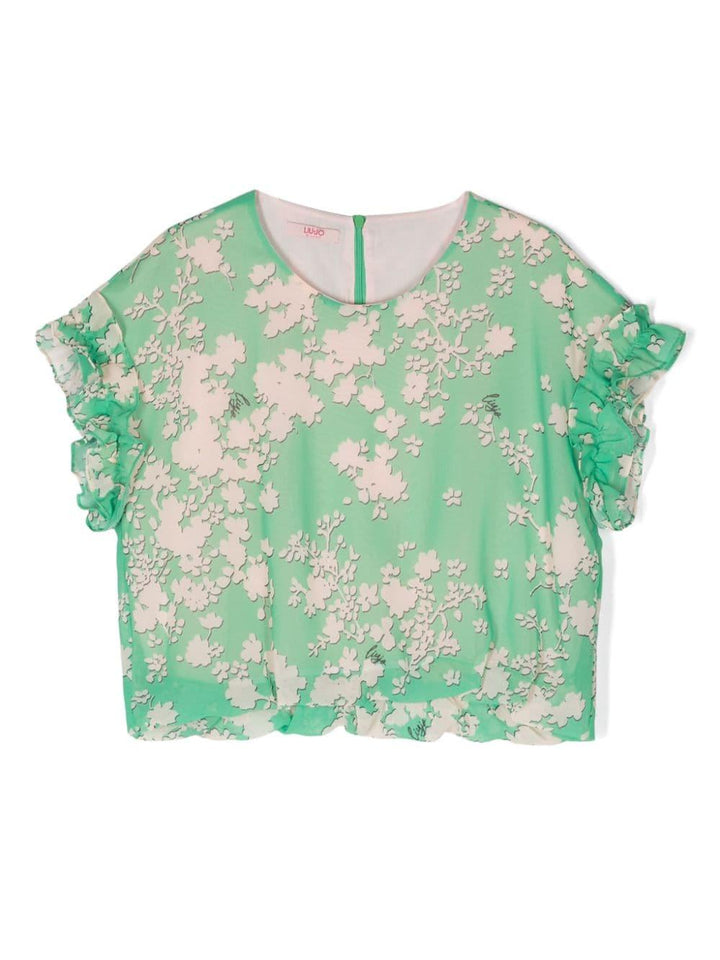 Top verde menta per bambina