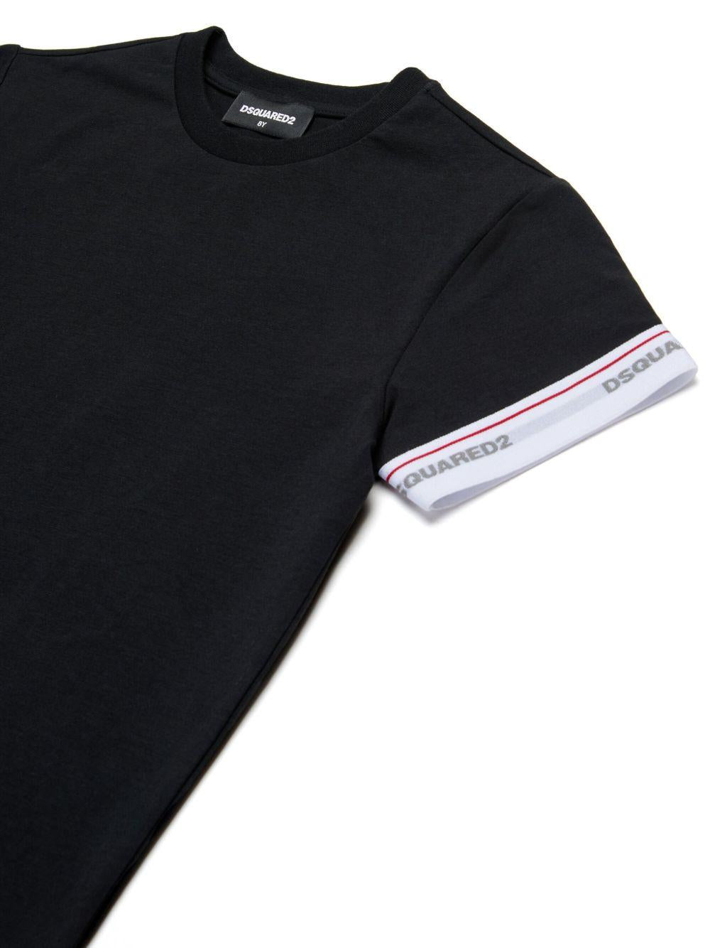 T-shirt nero per bambino DQ2480D008J DQ900 Dsquared2 Kids 