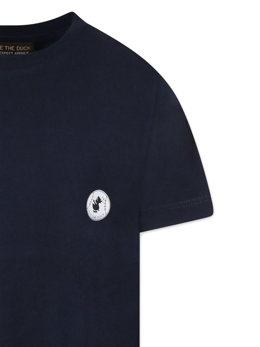 T-shirt blu navy per bambino JT1732XBESY22 90000 Save The Duck Kids 
