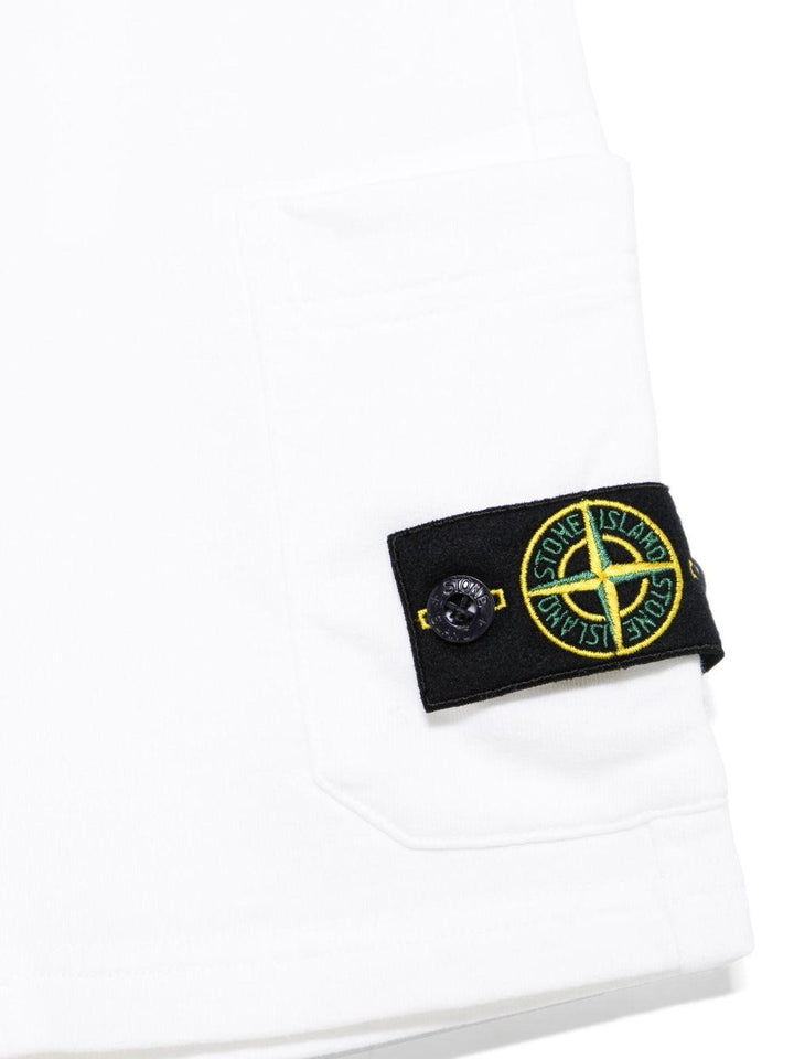 Bermuda bianca per bambino 66200006S0040 V0001 Stone Island Kids 