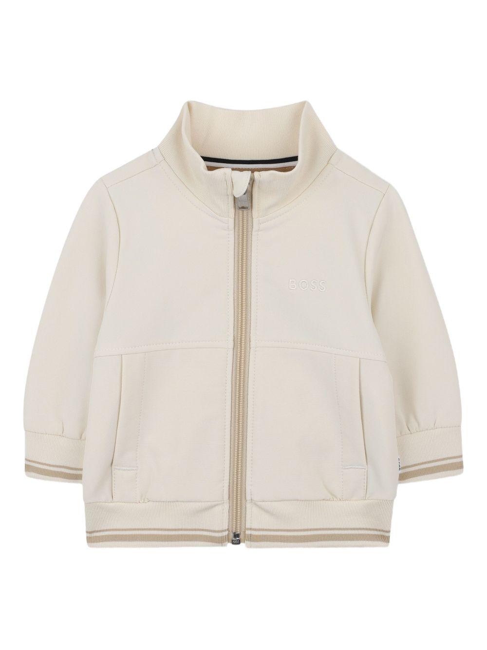 Felpa beige per neonato J52442 21C Boss Kids 