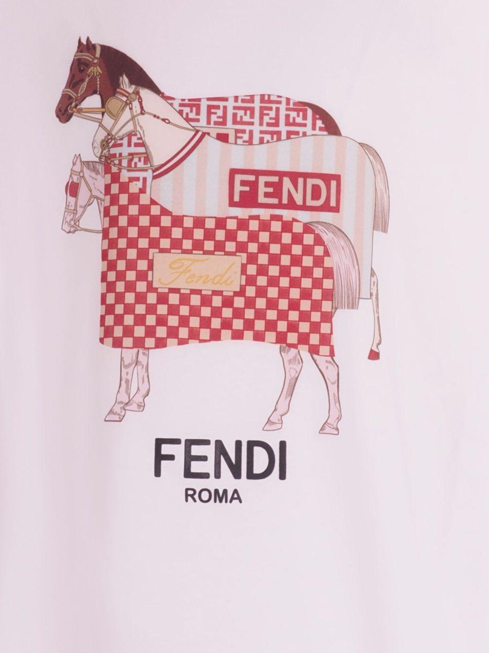 T-shirt rosa per bambina JMI4987AJ F0TU9 Fendi Kids 