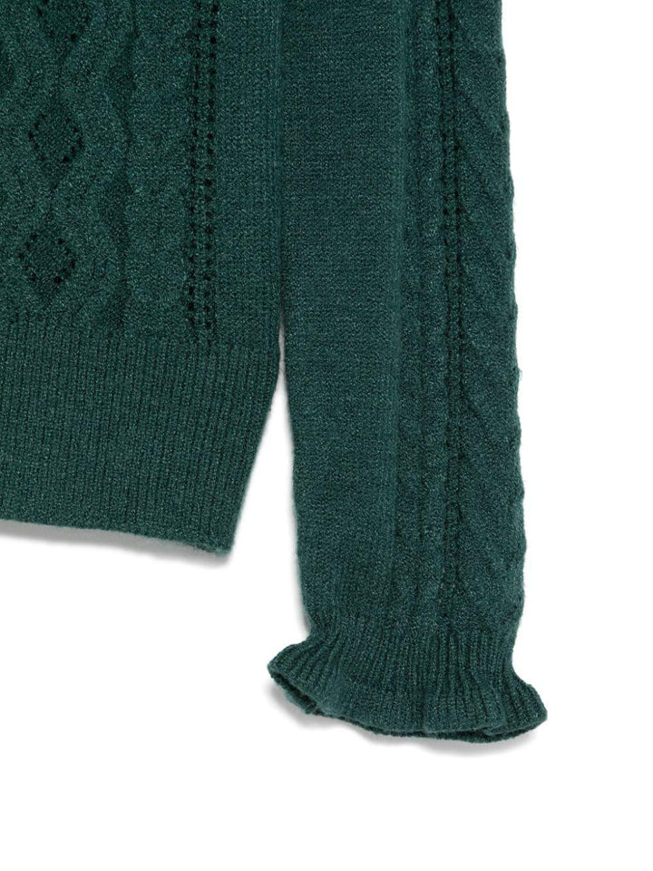 Maglione verde scuro per bambina