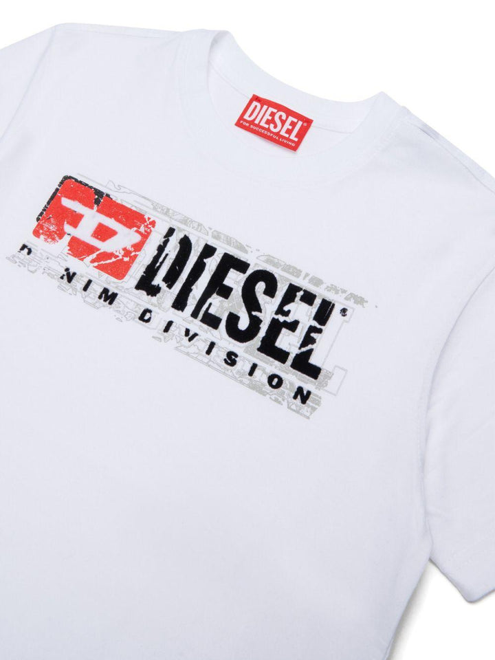 T-shirt bianca per bambino J0297600YI9 K100 Diesel Kids 