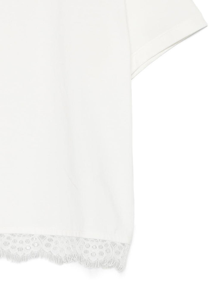 T-shirt bianca per bambina KFTS052CJE017 0065 Pinko Kids 