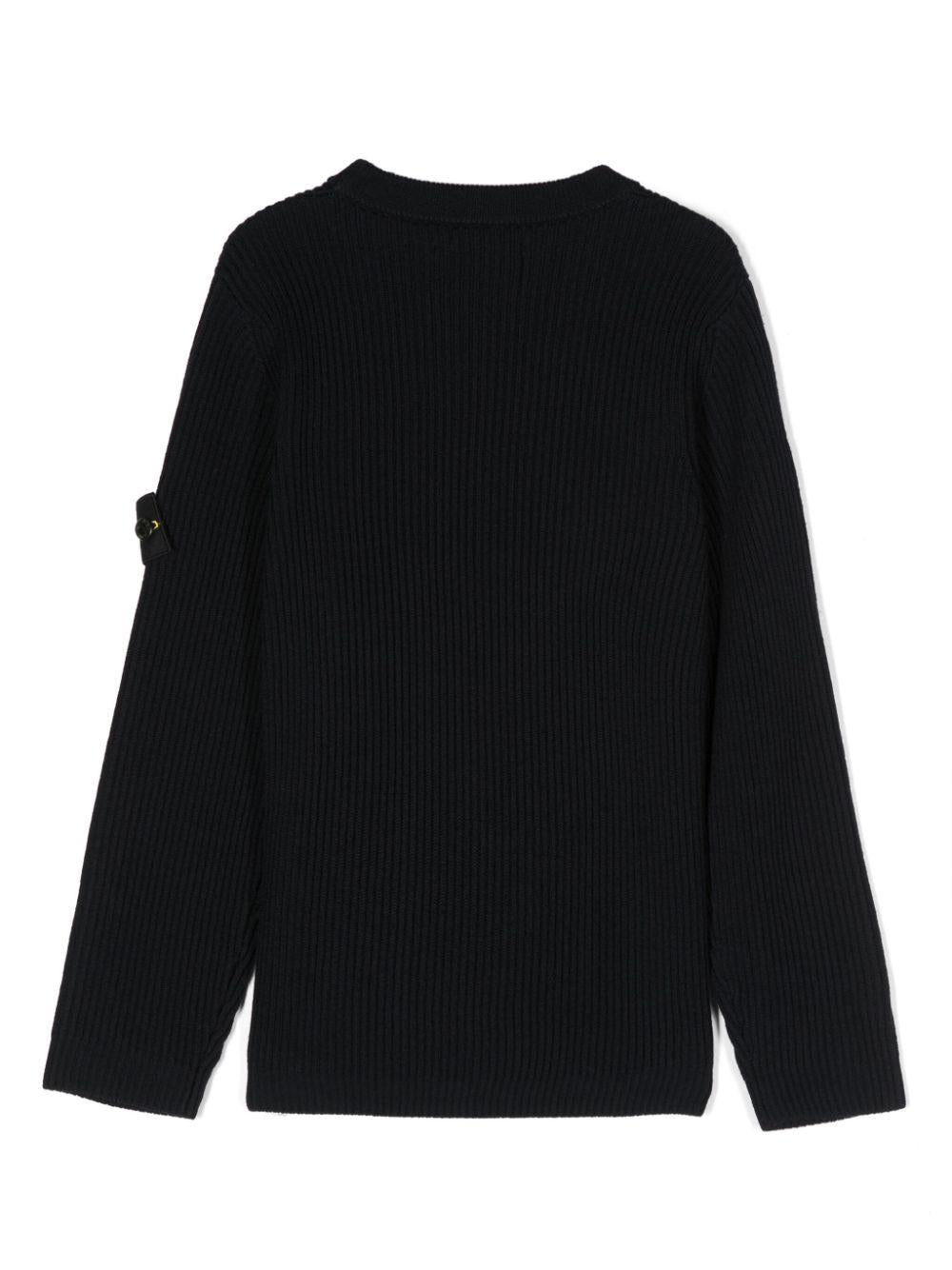 Blue wool sweater for children