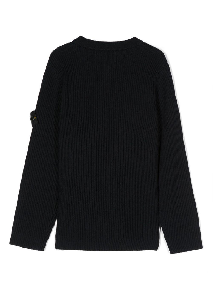 Blue wool sweater for children