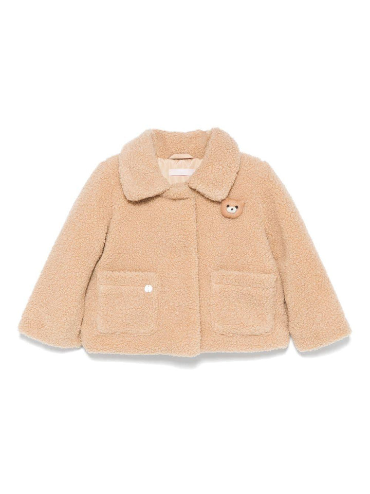 Cappotto marrone chiaro per neonata