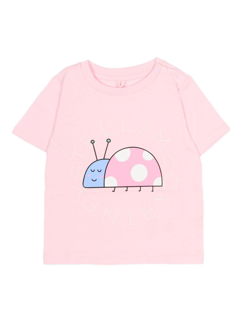 T-shirt rosa per neonata TY8021Z0434 51R Stella McCartney Kids 