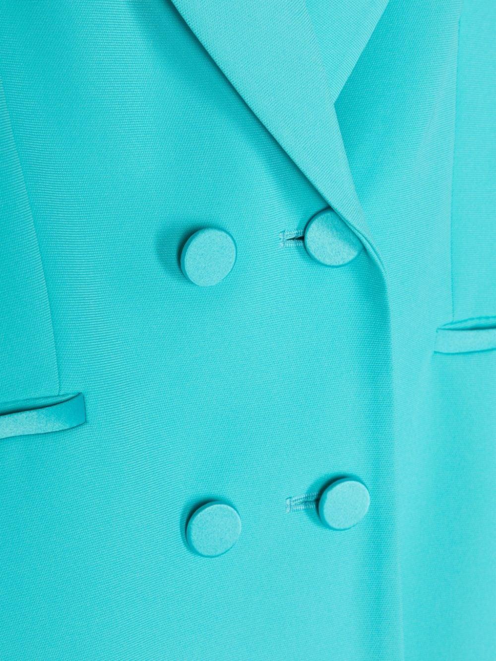 Blazer turchese per bambina in gabardine