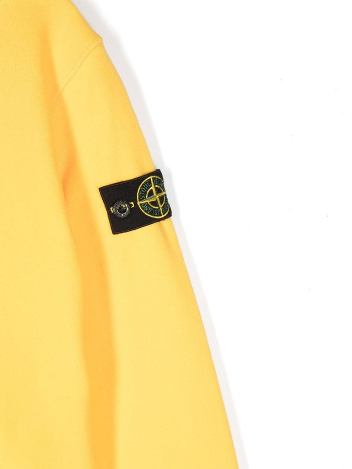 Yellow cotton sweatshirt for children