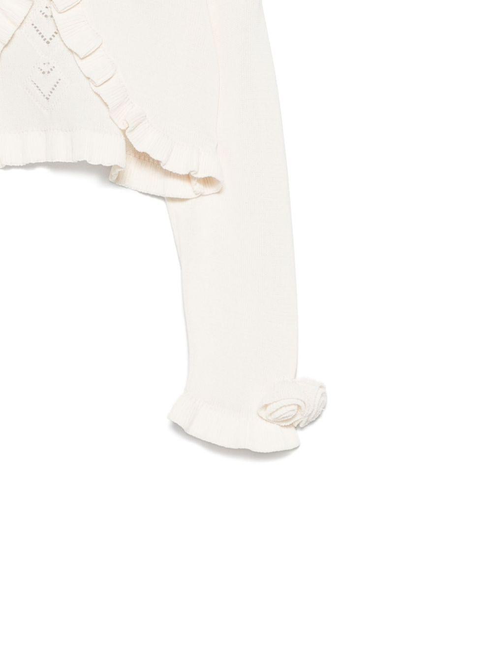 Cardigan beige chiaro per neonata