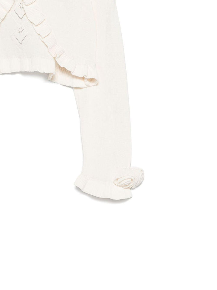 Cardigan beige chiaro per neonata