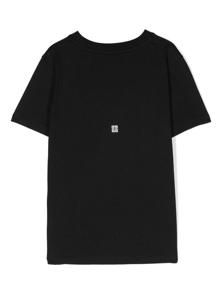 Black children's t-shirt with logo