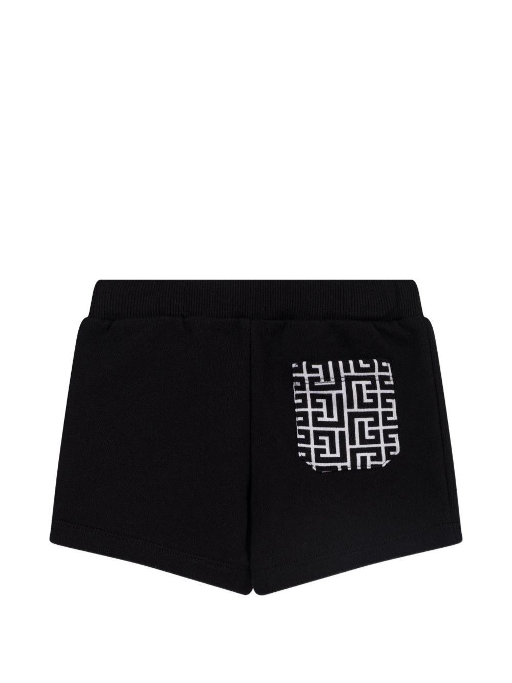 Bermuda nera per neonato BY6539Z3183 930 Balmain Kids 