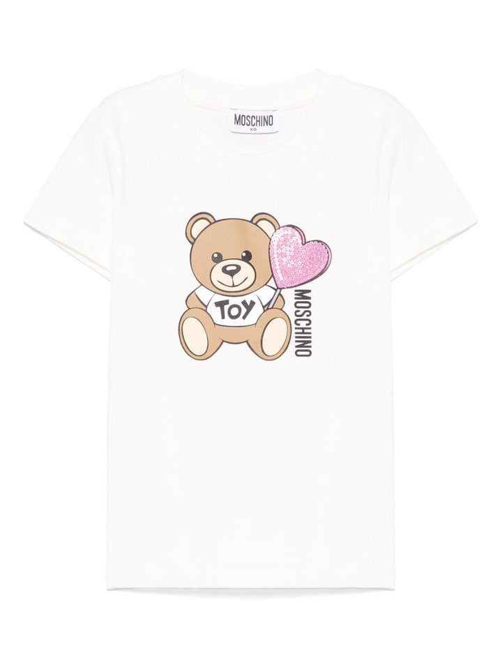 T-shirt bianca per bambina