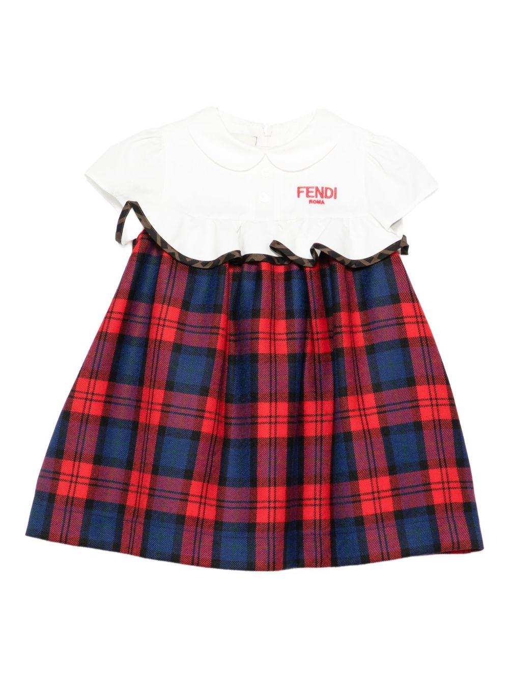 Abito rosso/blu per neonata BFB565AUKJ F1SAX Fendi Kids 