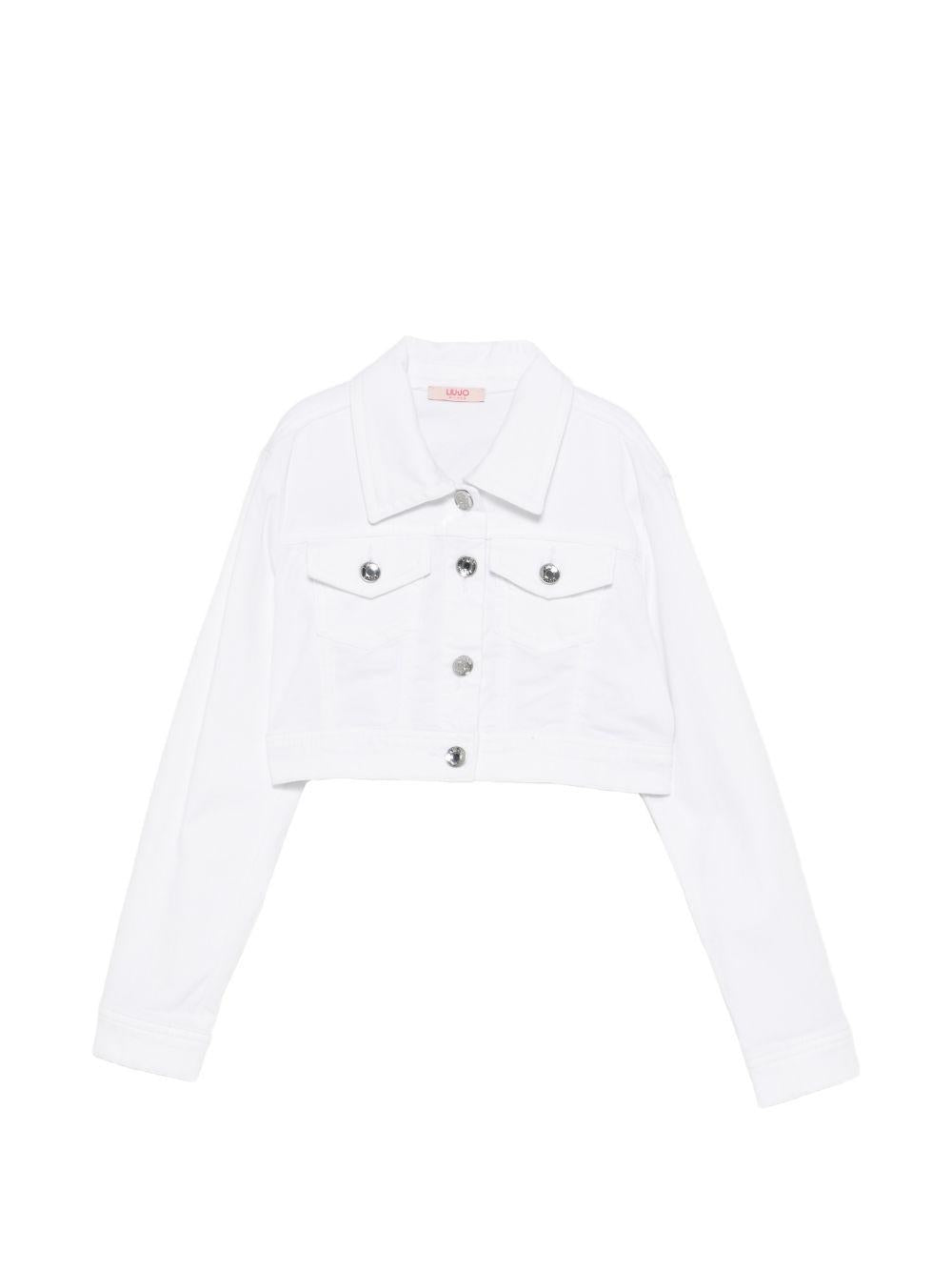 Giacca di jeans bianca per bambina GA6091T3941 10601 Liu Jo 
