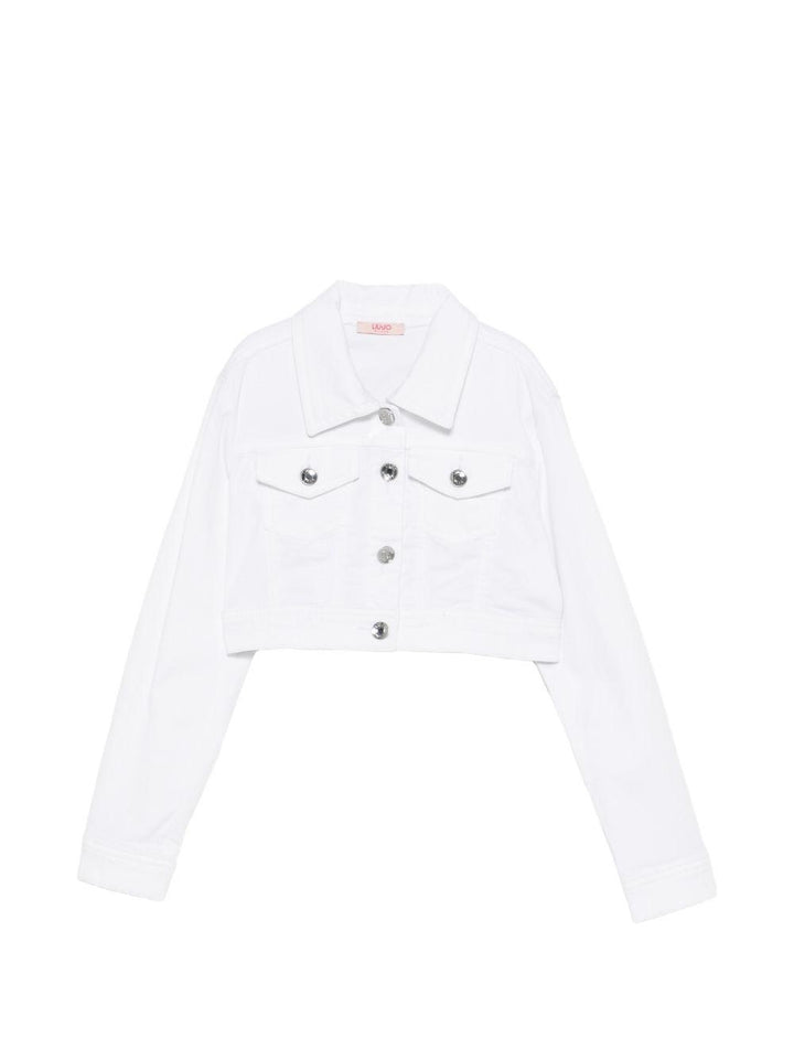 Giacca di jeans bianca per bambina GA6091T3941 10601 Liu Jo 