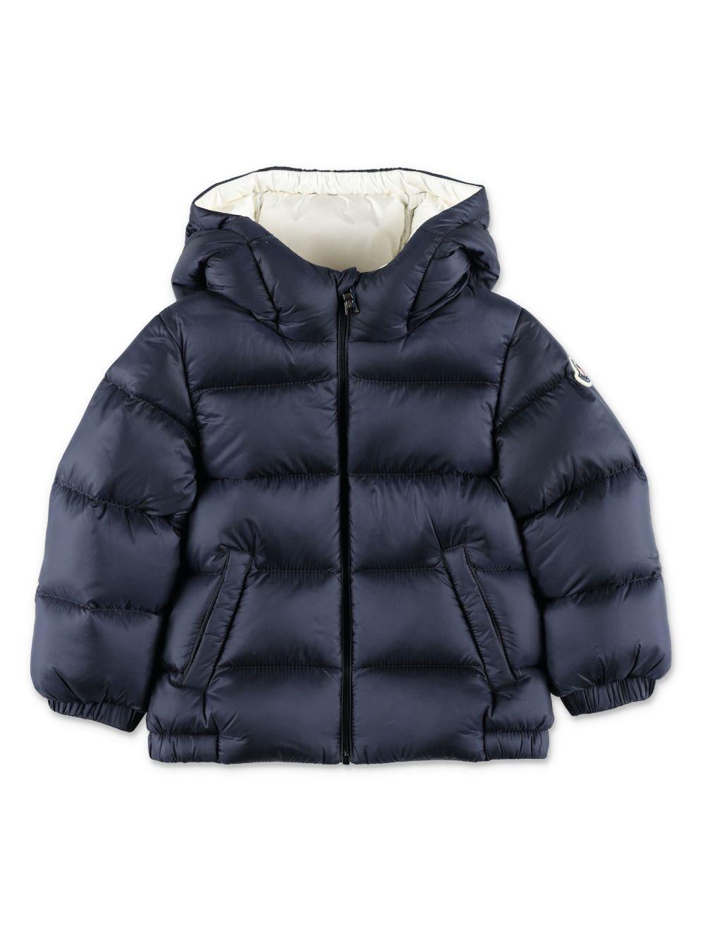 Giubbotto blu navy per neonato 9511A00040597YF 742 Moncler Kids 