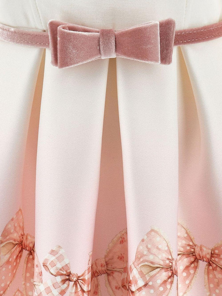 Abito bianco/rosa per bambina