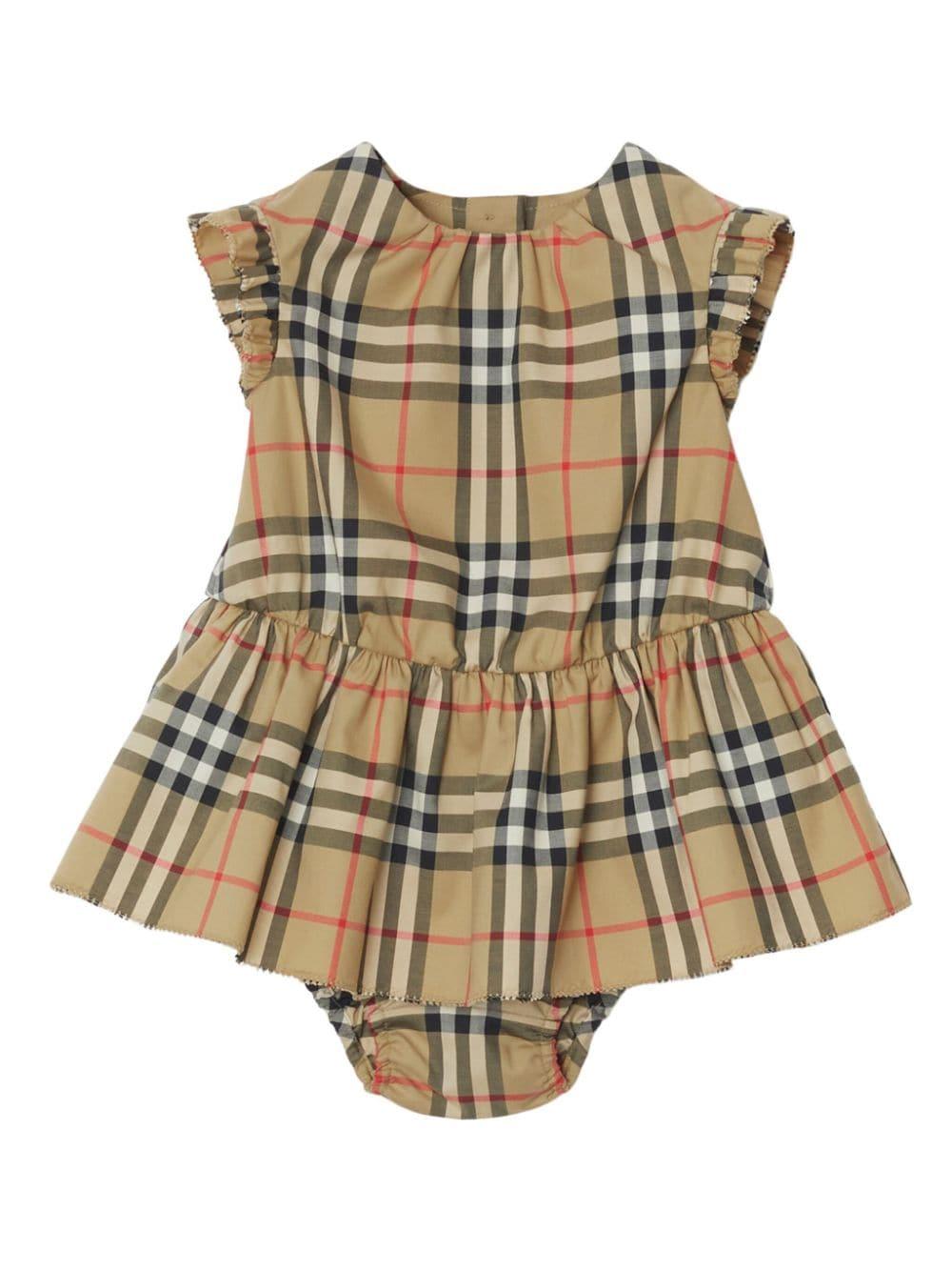 Abito beige per neonata 8078135 A7028 Burberry Kids 