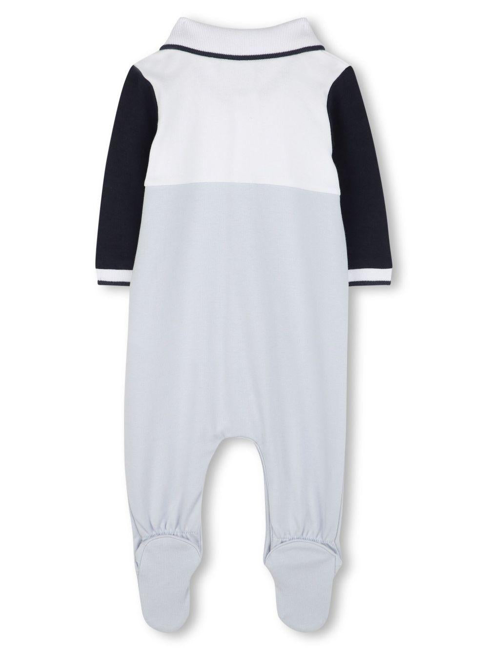 Tutina blu/bianco per neonato