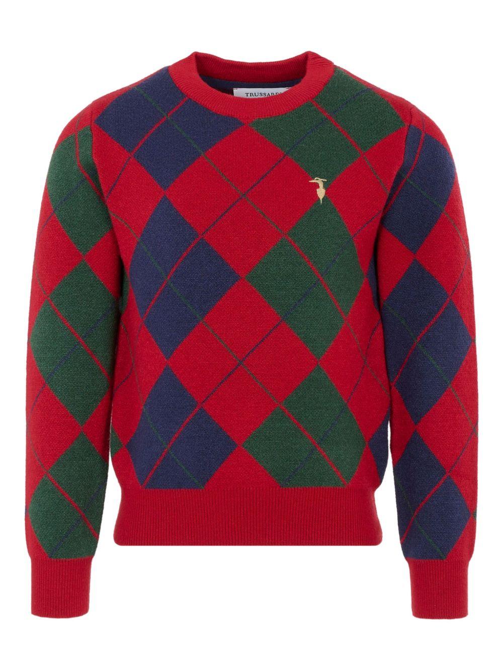 Maglione rosso per bambino TBA25062MA EMB Trussardi Kids 