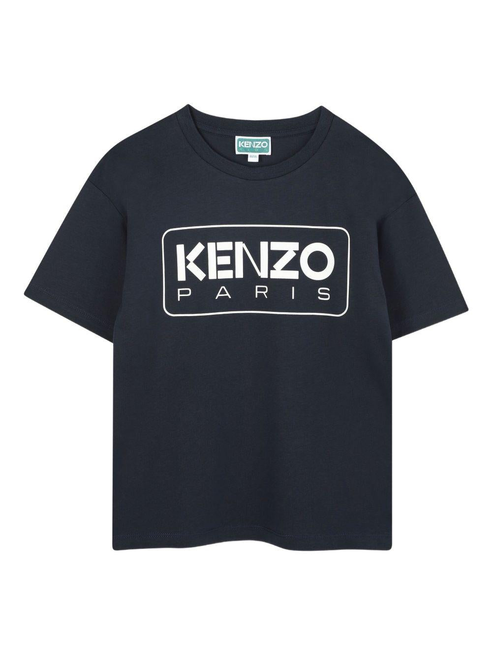 T-shirt blu navy per bambino K61494 845 Kenzo Kids 