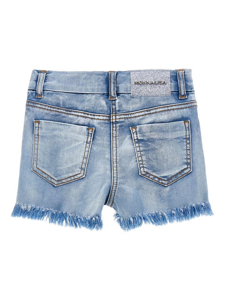 Bermuda di jeans azzurro per bambina 19G4167013 0062 Monnalisa Kids 