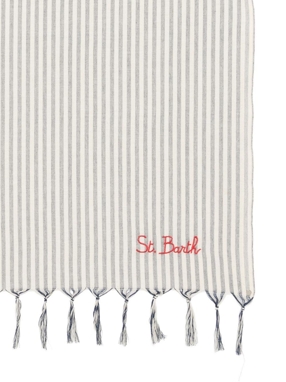Telo mare bianco/blu navy per bambina FOUL002 02766L MC2 Saint Barth Kids 