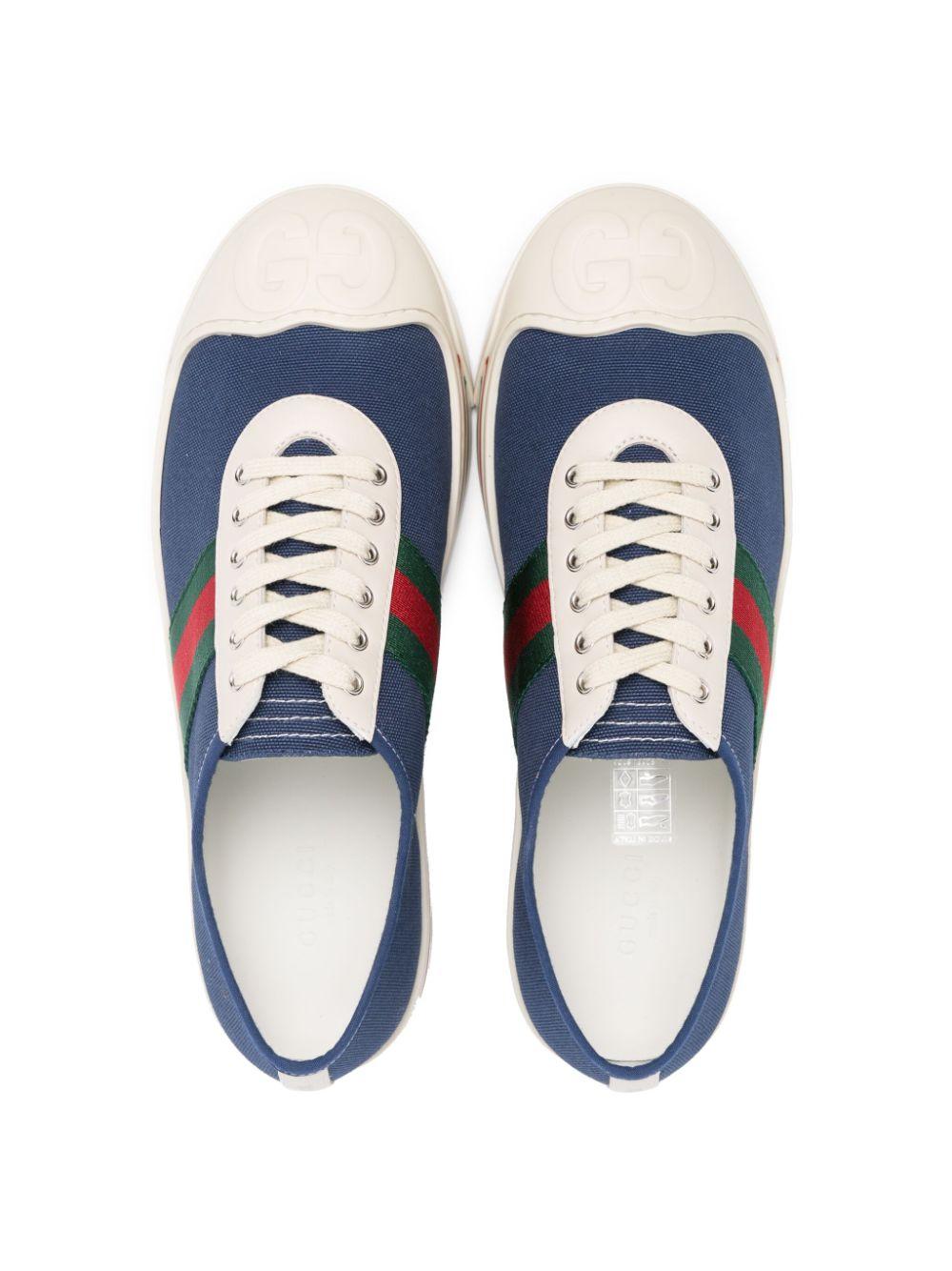 Blue sneakers for children with logo