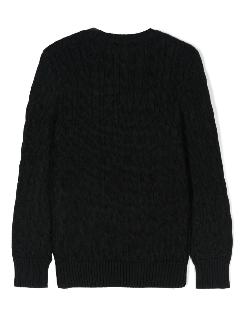 Maglione nero per bambino con logo 323702674 061 Ralph Lauren Kids 
